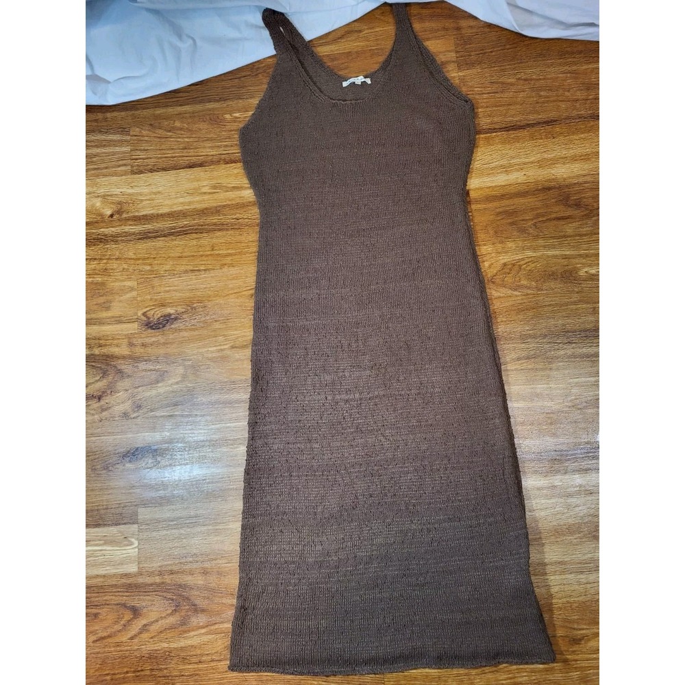 Et Clet Brown Sleeveless Sweater Dress Size‎ Large Midi